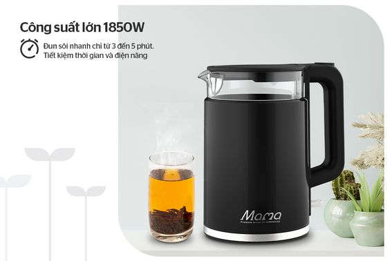 Bình đun siêu tốc thủy tinh Sunhouse 1.7L SHD1330 - hình 5